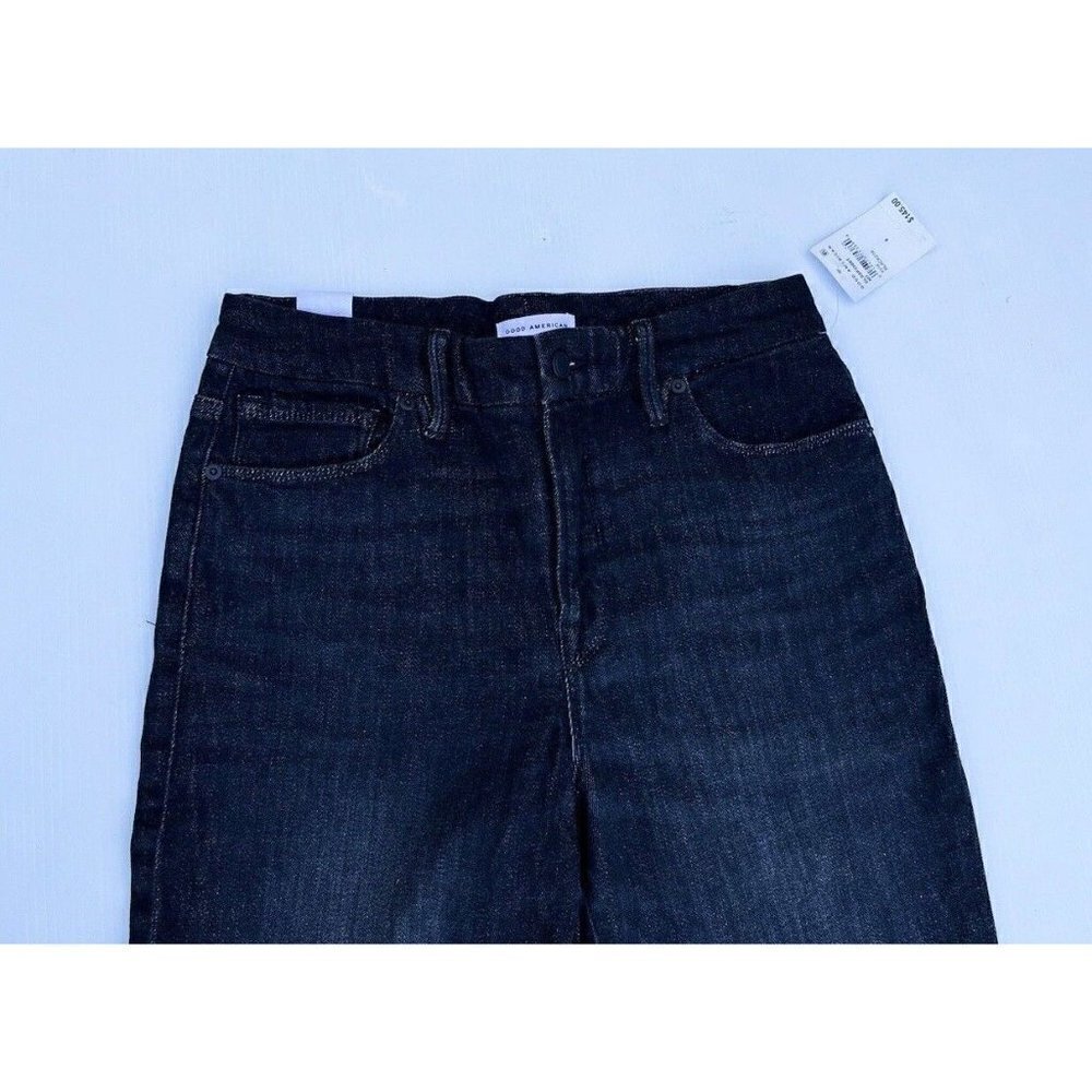 Good American Black Denim Good Legs Straight Cashmere Jeans - Picture 15 of 16